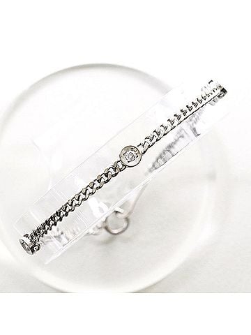 Unbranded PT850 Platinum Bracelet with 0.15ct Diamond, Certificate of Authenticity, Total Weight 5.2g, 19cm, Like New Condition. (view 1)
