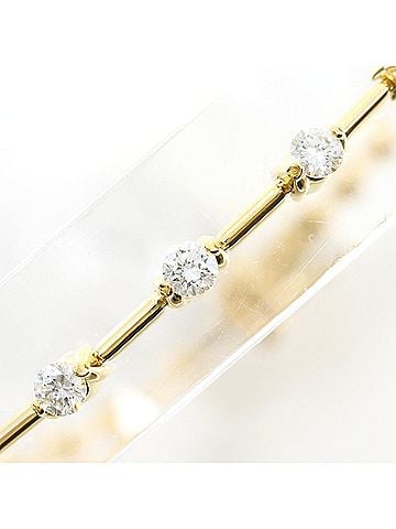 Unbranded 18K (18-karat) Yellow Gold Bracelet with 1.25ct Diamonds, Certificate of Authenticity, Total Weight 7.2g, 18.5cm, Like New Condition. (view 2)