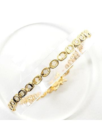 Unbranded 18K (18-karat) Yellow Gold Bracelet with 1.00ct Diamond, Certificate of Authenticity, Total Weight 4.6g, 18.5cm, Like New Condition. (view 1)