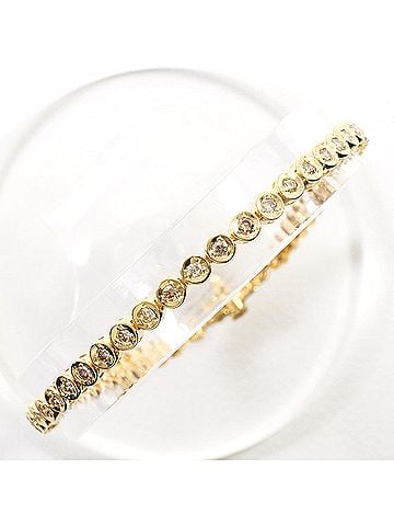 Unbranded 18K (18-karat) Yellow Gold Bracelet with 1.00ct Diamond, Certificate of Authenticity, Total Weight 7.7g, 18cm, Like New Condition. (view 1)