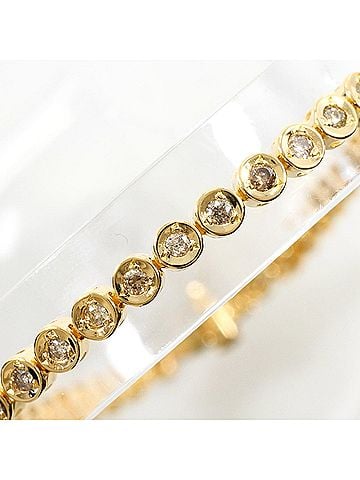 Unbranded 18K (18-karat) Yellow Gold Bracelet with 1.00ct Diamond, Certificate of Authenticity, Total Weight 7.7g, 18cm, Like New Condition. (view 2)