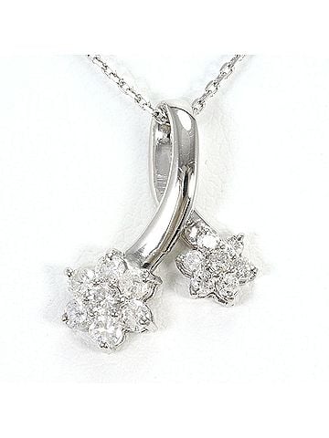 Unbranded PT900 Platinum / PT850 Necklace with 0.50 ct Diamond, Certificate of Authenticity, Total Weight 4.2g, 50cm, Like New Condition (view 1)