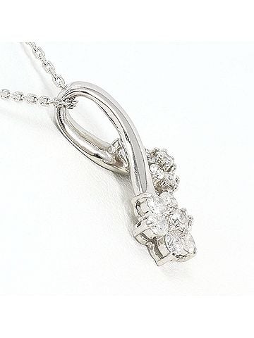 Unbranded PT900 Platinum / PT850 Necklace with 0.50 ct Diamond, Certificate of Authenticity, Total Weight 4.2g, 50cm, Like New Condition (view 2)