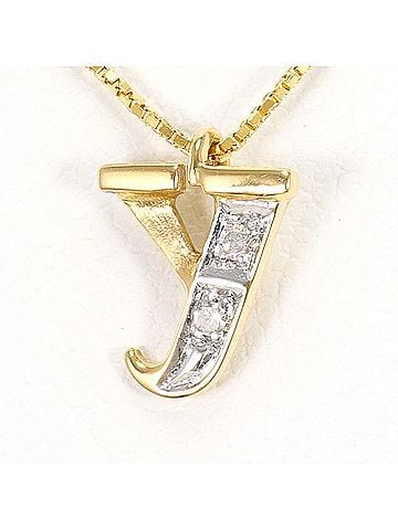 Unbranded 18K (18-karat) yellow gold necklace with diamond (no carat markings), total weight 1.6g, 40cm length, like new. (view 1)