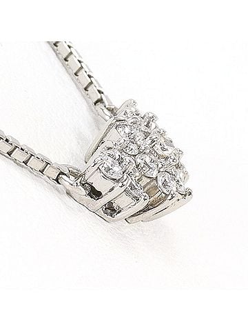Unbranded PT850 Platinum Necklace with Diamond (no carat marking), Certificate of Authenticity, Total Weight 4.8g, 41cm, Like New Condition. (view 2)