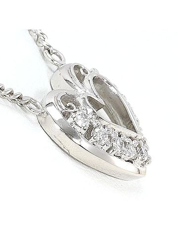 Unbranded PT850 Platinum Necklace with 0.18 ct Diamond, Certificate of Authenticity, Total Weight 6.1g, 40cm, Like New Condition (view 2)