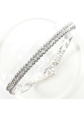 Unbranded 18K (18-karat white gold) bracelet, total weight 5.2g, 20cm, like new. (view 1)