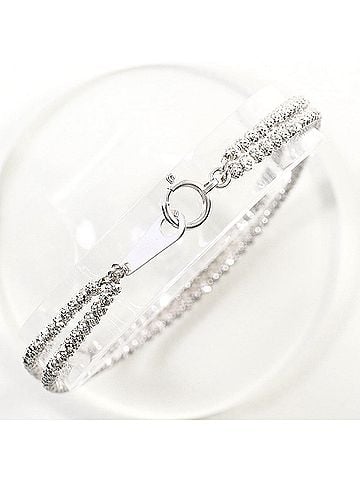 Unbranded 18K (18-karat white gold) bracelet, total weight 5.2g, 20cm, like new. (view 2)