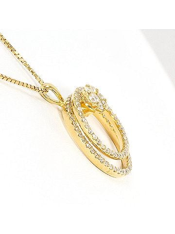 Unbranded 18K (18-karat) Yellow Gold Necklace with 0.62ct Diamond, Certificate of Authenticity, Total Weight 4.6g, 45cm, Like New Condition. (view 2)