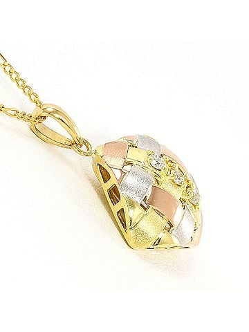 Unbranded PT900 Platinum 18K Yellow Gold Necklace with 0.1ct Diamond, Certificate of Authenticity, Total Weight 3.9g, 40cm, Like New Condition (view 2)