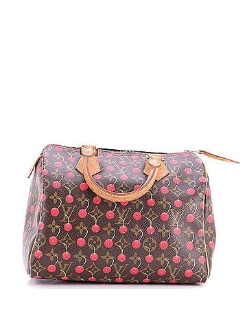 Louis Vuitton Speedy Handbag Limited Edition Monogram Cerises 25 (view 1)