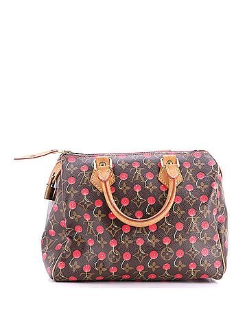 Louis Vuitton Speedy Handbag Limited Edition Monogram Cerises 25 (view 2)