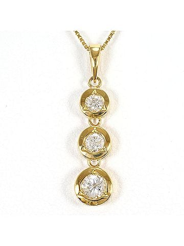 Unbranded 18K (18-karat) Yellow Gold Necklace with 0.33ct Diamond, Certificate of Authenticity Included, Total Weight 2.6g, 45cm Length, Like New Condition. (view 1)