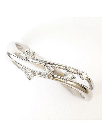 Unbranded K14 14K WG White Gold Ring, 1 Diamond, 0.08ct, Total Weight 1.8g, Like New Condition. (view 1)