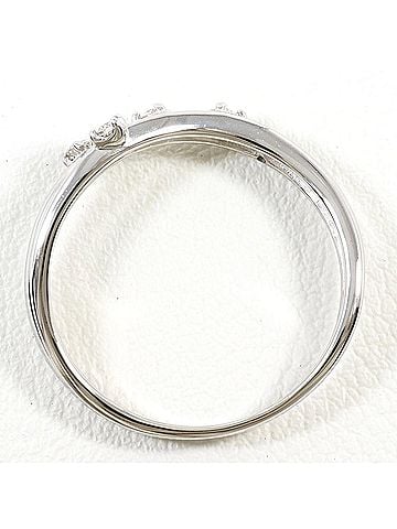 Unbranded K14 14K WG White Gold Ring, 1 Diamond, 0.08ct, Total Weight 1.8g, Like New Condition. (view 2)