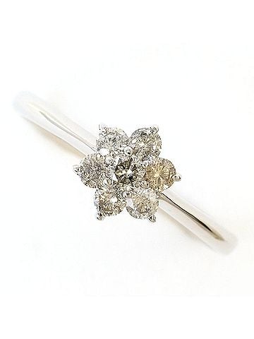 Unbranded K14 14K WG White Gold Ring with 0.50ct Diamond, Total Weight 1.5g, Like New Condition. (view 1)