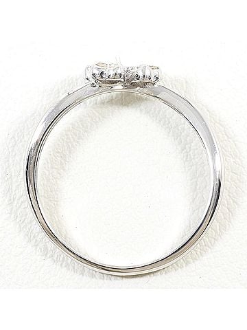 Unbranded K14 14K WG White Gold Ring, 1 Diamond, 0.10ct, Total Weight 1.5g, Like New Condition. (view 2)