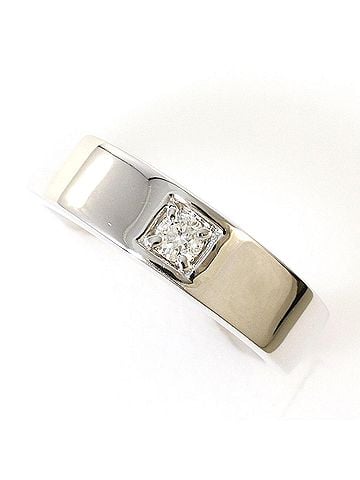 Unbranded K14 14K WG White Gold Ring with 0.08ct Diamond, Total Weight 2.9g, Like New Condition. (view 1)