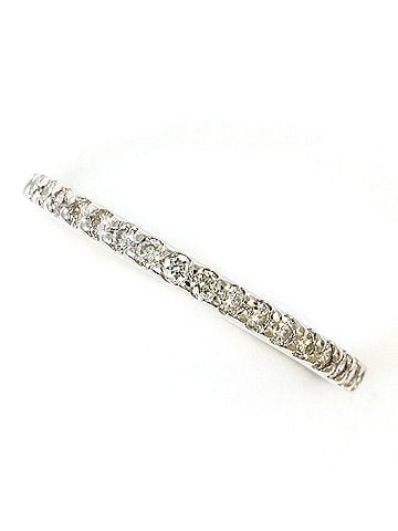 Unbranded PT900 Platinum Ring with 1 Diamond (0.19 ct), Total Weight 1.5g, Like New Condition. (view 1)