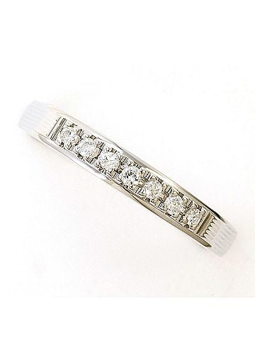 Unbranded PT900 Platinum Ring with Diamond (no carat marking), Total Weight 2.7g, Like New Condition. (view 1)