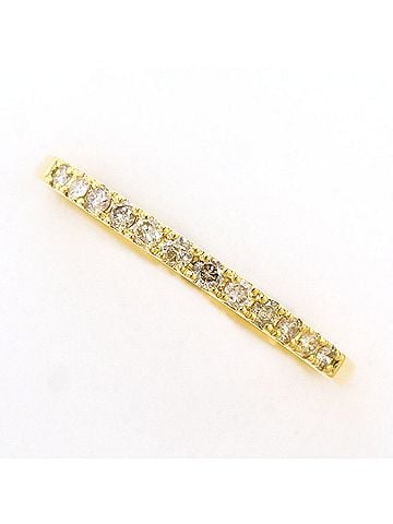 Unbranded 18K (18-karat) Yellow Gold Ring with 0.15ct Diamond, Total Weight 0.9g, Like New Condition. (view 1)