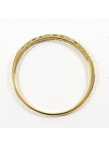 Unbranded 18K (18-karat) Yellow Gold Ring with 0.15ct Diamond, Total Weight 0.9g, Like New Condition. (view 2)