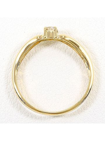 Unbranded 18K (18-karat) Yellow Gold Ring with 0.13ct Diamond, Total Weight 2.0g, Like New Condition. (view 2)