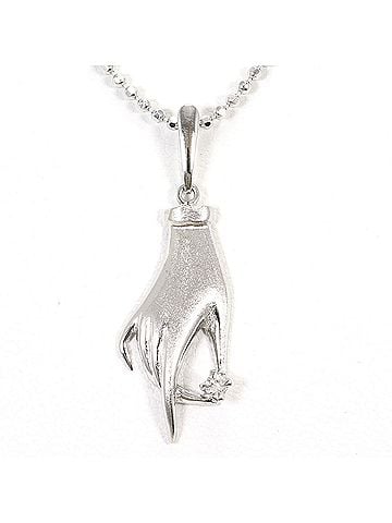 Unbranded K14 14K WG White Gold Necklace with Diamond (no carat marking), Total Weight 3.5g, 45cm, Like New Condition. (view 1)