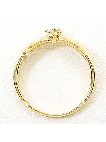 Unbranded 18K (18-karat) Yellow Gold Ring with 0.10ct Diamond, Total Weight 3.1g, Like New Condition. (view 2)