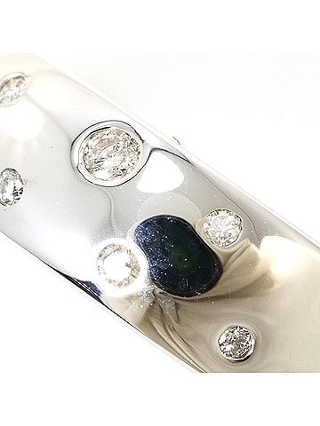 Unbranded 18K (18-karat white gold) ring with 0.12ct diamond, includes appraisal certificate, total weight 7.3g, like new condition. (view 2)