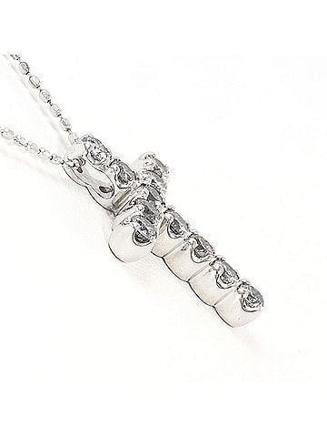 Unbranded 18K (18-karat white gold) necklace with 0.50ct diamond, includes appraisal certificate, total weight 3.3g, 38cm length, like new condition. (view 2)
