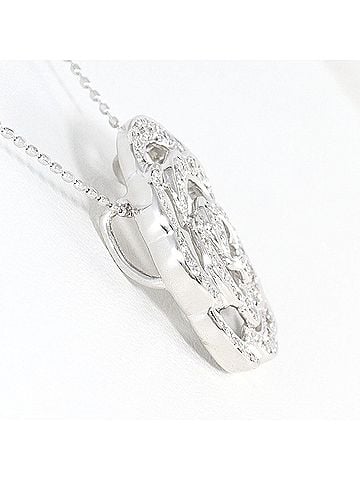 Unbranded 18K (18-karat white gold) necklace with 0.54ct diamond, includes appraisal certificate, total weight 5.8g, 40cm length, like new condition. (view 2)