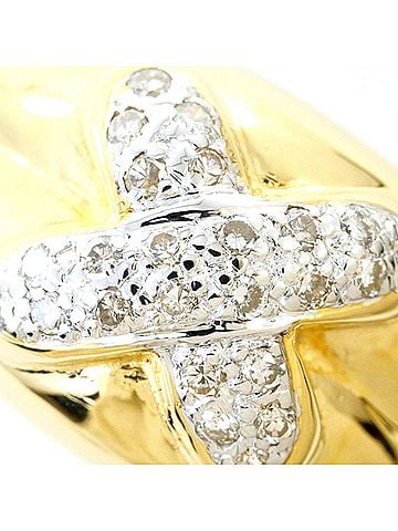 Unbranded 18K (18-karat) Yellow Gold Ring with 0.17ct Diamond, 5.9g Total Weight, Like New Condition, Certificate of Authenticity. (view 2)