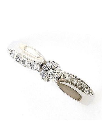 Unbranded PT900 Platinum Ring with 0.30ct Diamond, Certificate of Authenticity Included, Total Weight 3.4g, Like New Condition. (view 1)