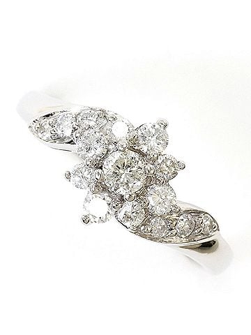 Unbranded PT900 Platinum Ring with 0.50ct Diamond, Certificate of Authenticity Included, Total Weight 4.1g, Like New Condition. (view 1)