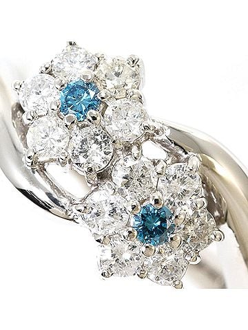 Unbranded PT900 Platinum Ring with 1 Blue Diamond (Treated), Certificate, Total Weight 5.6g, Like New Condition. (view 2)
