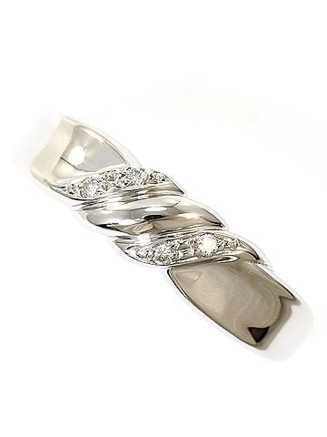 Unbranded PT900 Platinum Ring, 1 Diamond (0.03ct), with Certificate of Authenticity, Total Weight 4.5g, Like New Condition. (view 1)