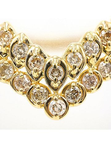 Unbranded 18K (18-karat) Yellow Gold Ring with 0.5ct Brown Diamond, 3.4g Total Weight, Like New Condition, Certificate of Authenticity. (view 2)