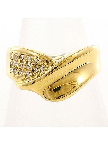 Unbranded 18K (18-karat) Yellow Gold Ring with 0.15ct Diamond, 3.9g Total Weight, Like New Condition, Certificate of Authenticity. (view 1)