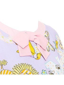 Moschino MOSCHINO COUTURE! 2022 Runway Calico Animals purple pink bow crop jacket IT44 L (view 2)