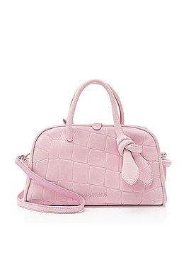 Jacquemus Jacquemus Croc Embossed Suede Le Turismo Small Bowling Bag (view 1)