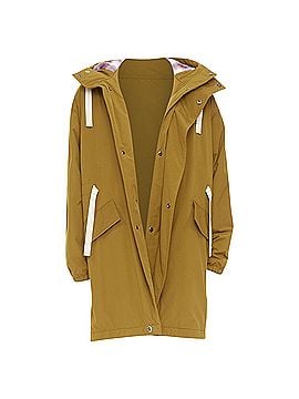 Acne ACNE STUDIOS Oil Yellow Ozzy nylon drawstrings plaid hood fishtail parka FR48 M (view 1)