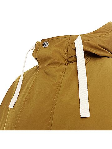 Acne ACNE STUDIOS Oil Yellow Ozzy nylon drawstrings plaid hood fishtail parka FR48 M (view 2)