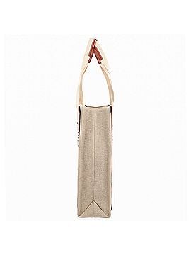 Chloé Woody tote bag in linen & leather (view 2)