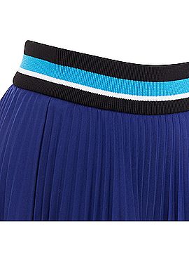 Prada PRADA 2014 royal blue ribbed waistband accordion pleated tennis skirt IT38 XS (view 2)