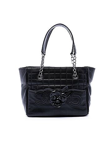 Chanel CC Choco Bar Lambskin Camellia No 5 Tote (view 1)