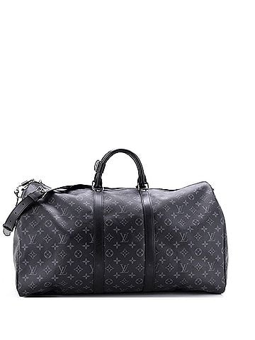 Louis Vuitton Keepall Bandouliere Bag Monogram Eclipse Canvas 55 (view 1)