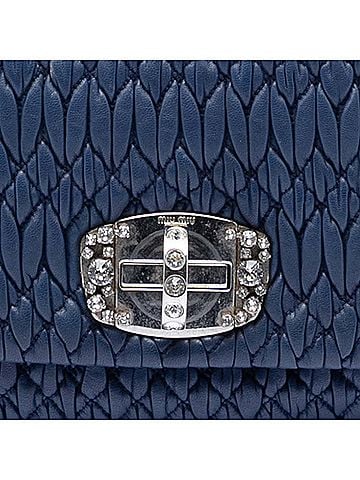 Miu Miu Matelasse Nappa Crystal Chain Satchel (view 2)