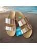 Reef 100% Acrylic Solid Tan Multi Color Sandals Size 9 - photo 9