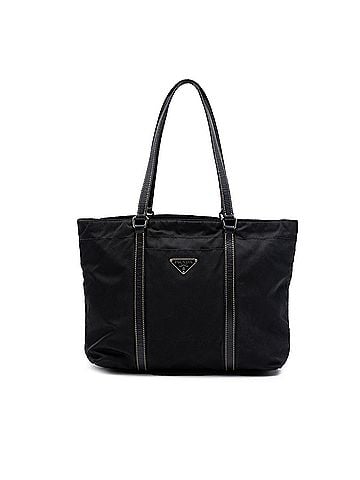 Prada Saffiano Trimmed Tessuto Tote (view 1)